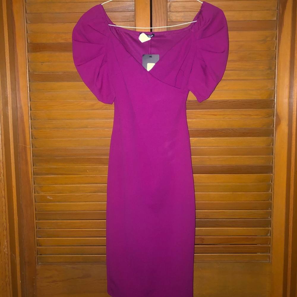 Magenta Shoulder Dress